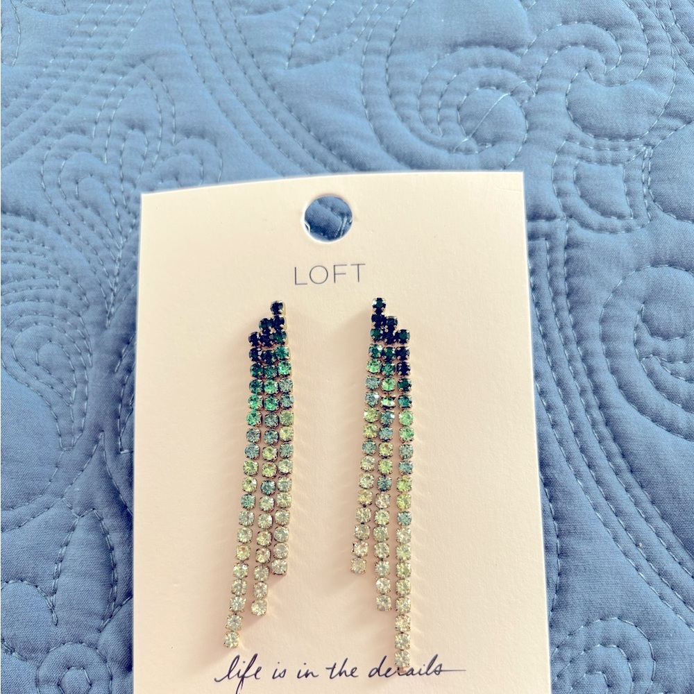 Loft Green Statement Earrings